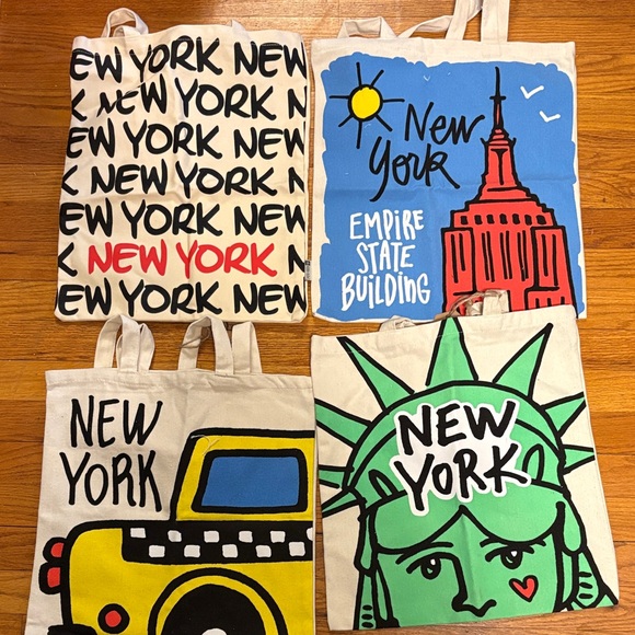 Handbags - New York Themed Canvas Tote Bags